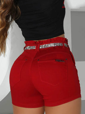 SHORT CLOCHARD VERMELHO COM CINTO