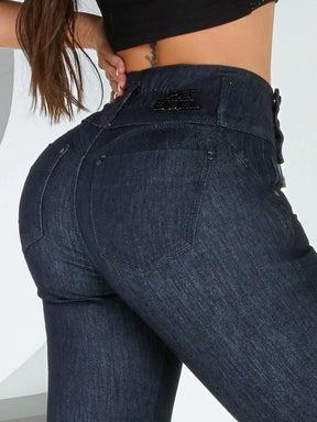 CALÇA JEANS FEMININA CÓS LARGO PIT BULL