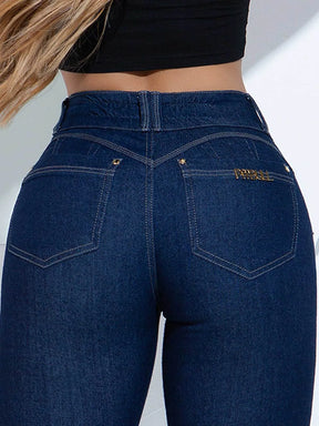 CALÇA JEANS FEMININA MODELADORA AZUL