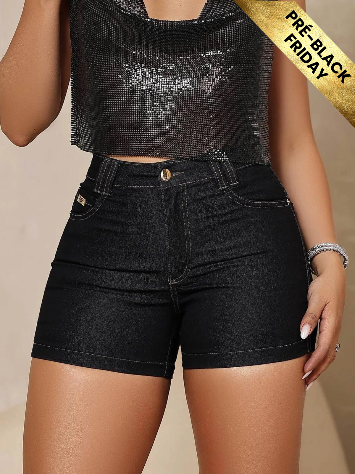 SHORT JEANS CINTURA SUPER ALTA