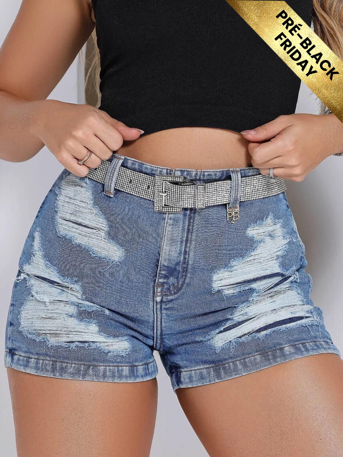 SHORT HOT PANTS COM CINTO