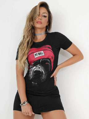 VESTIDO T-SHIRT PIT BULL JEANS